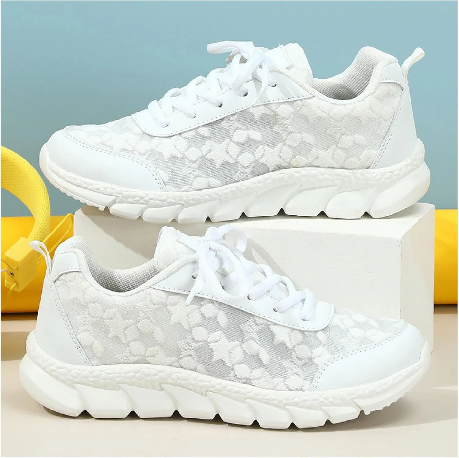 2024 New Women's Luxurious Orthopedic Sneakers, Hollow Breathable Mesh Shoes, Comfortable Hollow Running Shoes