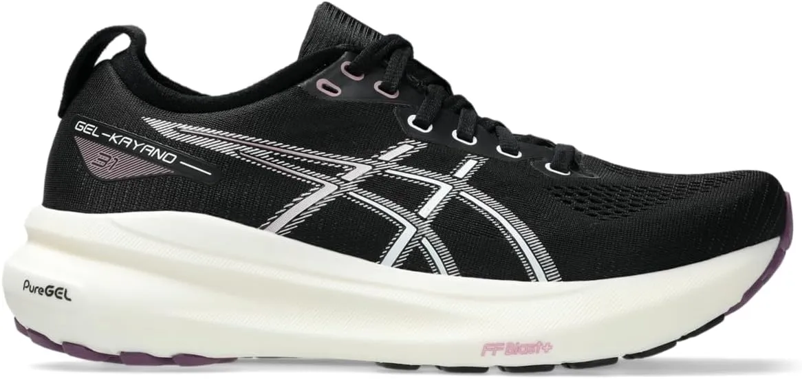 Asics Women's Gel-Kayano 31 Running Shoes, 7, Black/Pure Silver