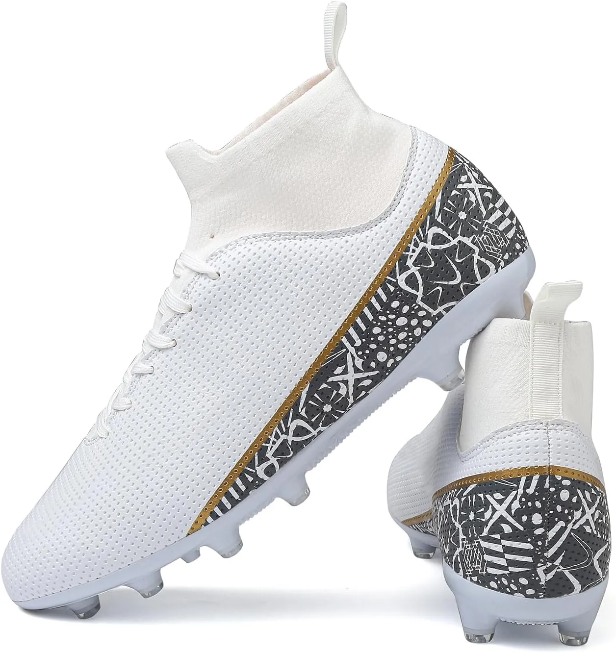 ASoftLand Soccer Cleats Mens Women Soccer Shoes for Big Boy AG/TF