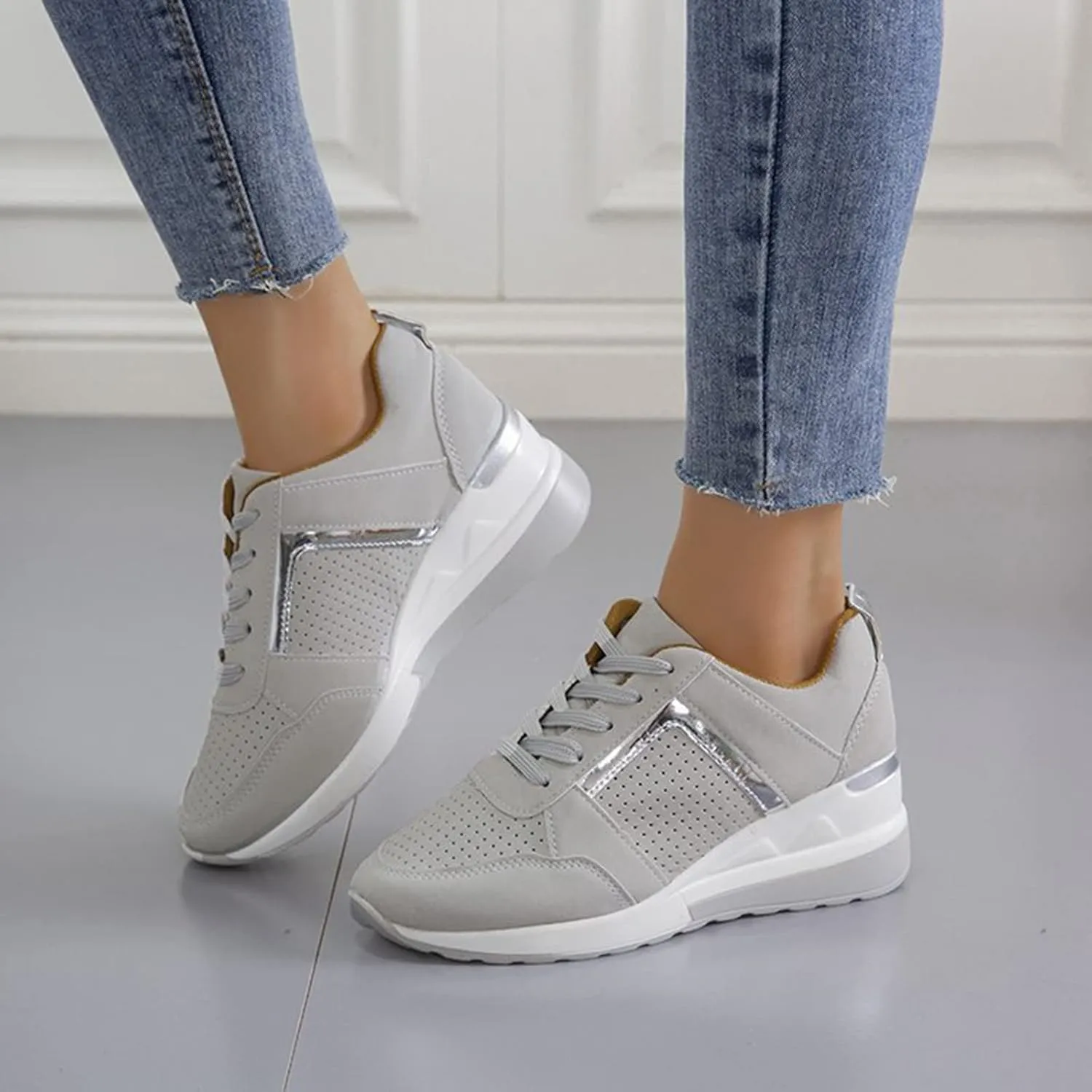Athletic Shoes Women Cute Fashion Workout Sneakers Ladies Arch Support Breathable Comfort Wear Non Slip Gym Sneakers