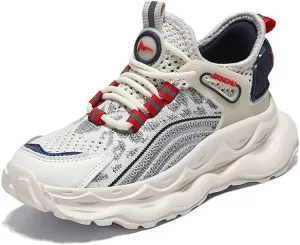 Axcone Kid's Sneakers Boys Girls Outdoor Non-Slip Cushioning Athletic Shoes Casual Soft Soled Breathable Basketball Shoes Running Shoes