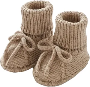 Baby Booties Newborn Sock Shoes Hand Knitting Crochet Infant Boy Girl Cozy Shoes Indoor Breathable First Walking Shoes