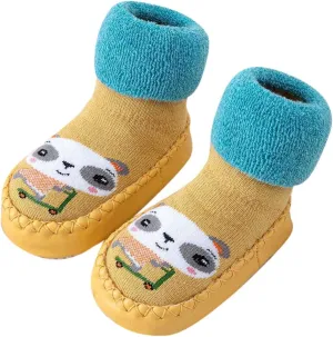 Baby Girl Shoes,Autumn Winter Baby Shoes Cute Rabbit Bear Cartoon Children Cotton Warm Soft Non Slip Floor Boots