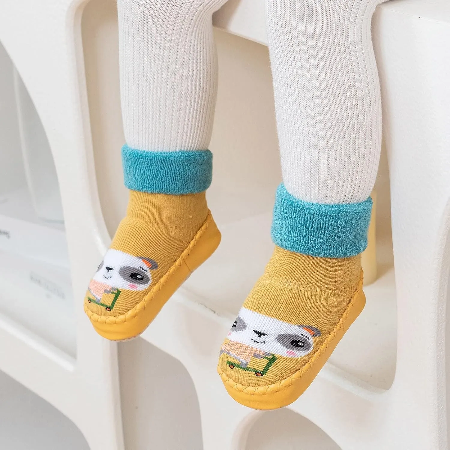Baby Girl Shoes,Autumn Winter Baby Shoes Cute Rabbit Bear Cartoon Children Cotton Warm Soft Non Slip Floor Boots