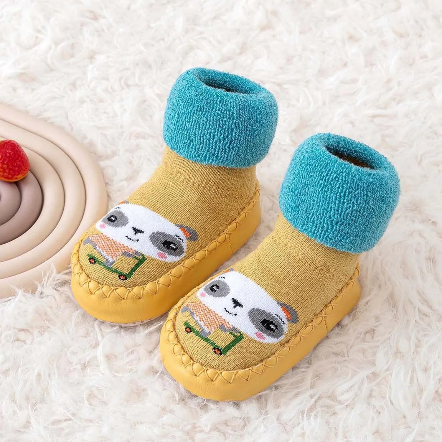 Baby Girl Shoes,Autumn Winter Baby Shoes Cute Rabbit Bear Cartoon Children Cotton Warm Soft Non Slip Floor Boots