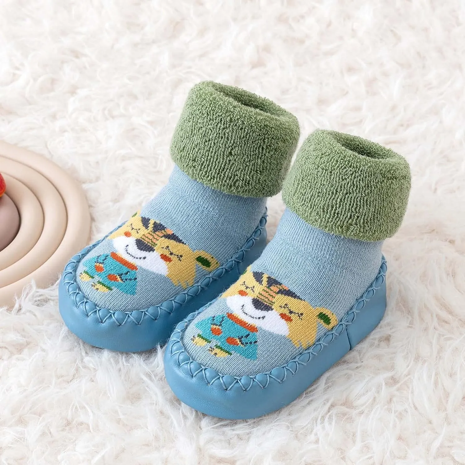Baby Girl Shoes,Autumn Winter Baby Shoes Cute Rabbit Bear Cartoon Children Cotton Warm Soft Non Slip Floor Boots