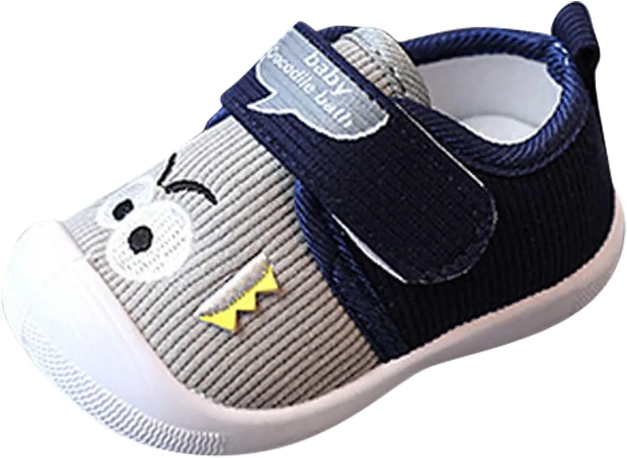 Baby Girls Boys Squeaky Shoes Lightweight Breathable Non-Slip Sneakers Infant First Walking Shoes Outdoor Indoor
