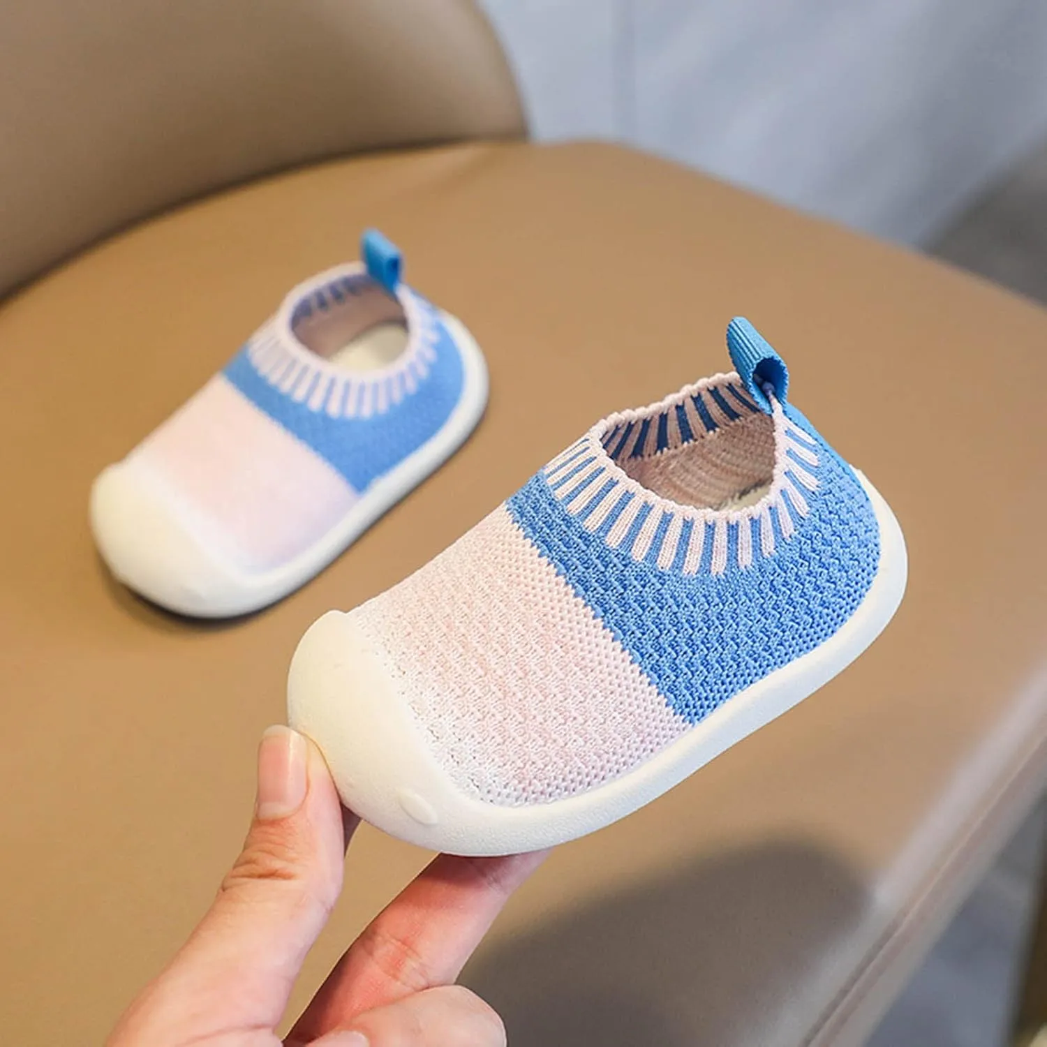 Baby Sneakers Girls Boys Lightweight Breathable Mesh First Walkers Shoes Warm Elastic Sock Shoes Indoor Outdoor
