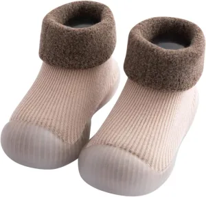 Baby Sock Shoes,Baby Boys Girls Slipper Soft Rubber Socks Shoes Sole Solid Toddler Kids Knit Stocking Warm Baby Shoes