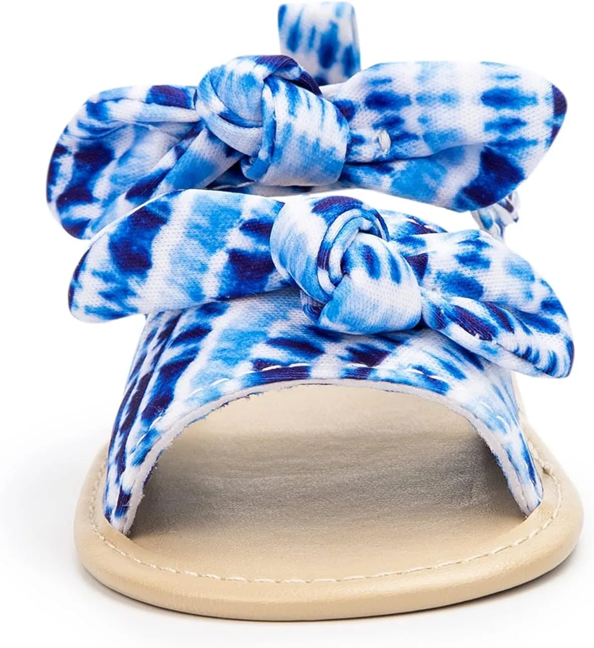 Baby Walking Shoes Boy 6-12 Months Infant Girls Open Toe Bowknot Tie Dye Shoes First Walkers Shoes Quilted Bodysuit