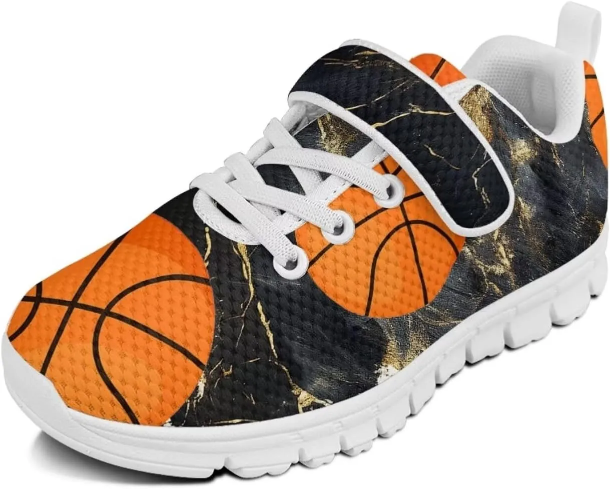 Baseball & Basketball Shoes for Boys Non Slip Little Kids Mesh Athletic Shoes Girls Running Shoes for Casual Wear,Exercise