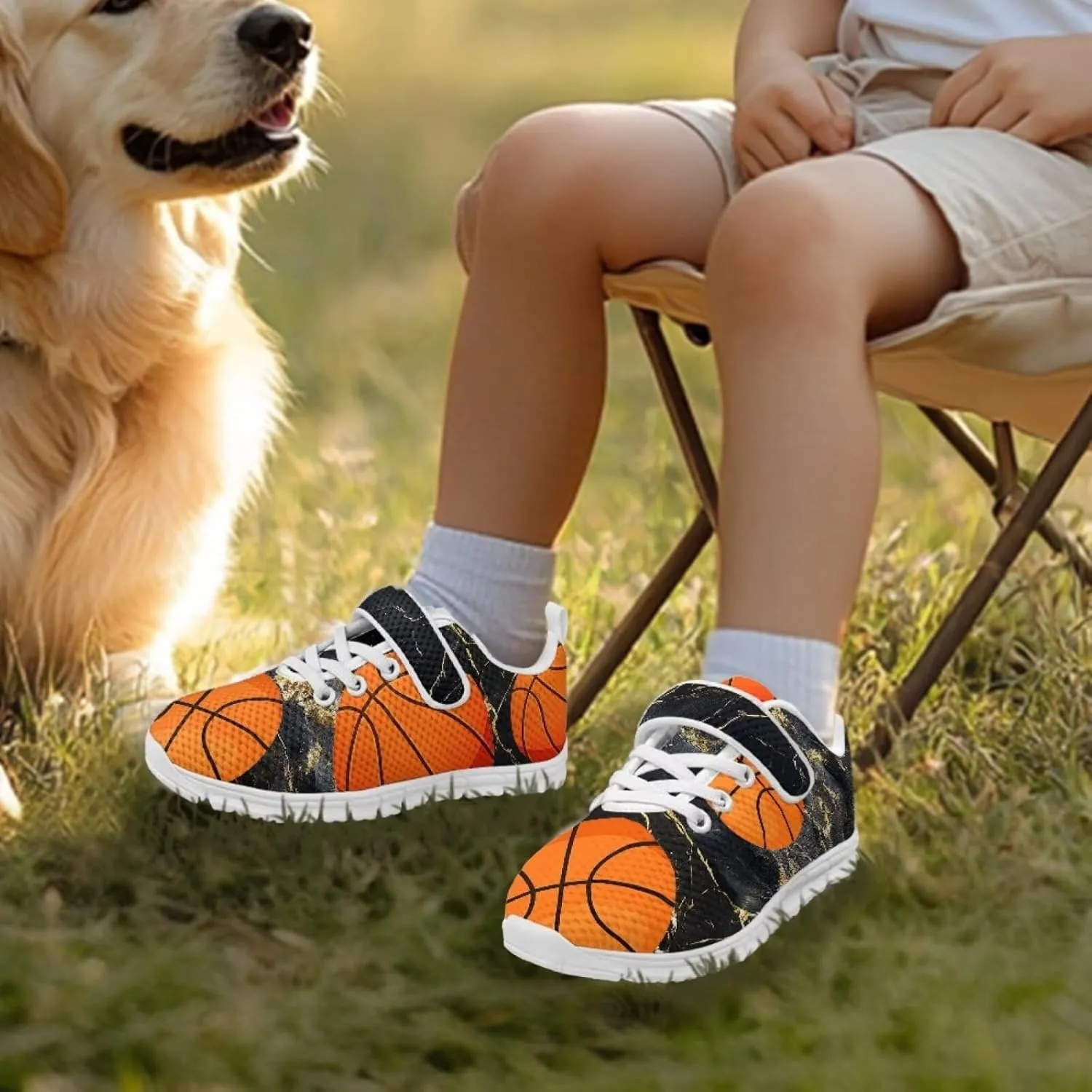 Baseball & Basketball Shoes for Boys Non Slip Little Kids Mesh Athletic Shoes Girls Running Shoes for Casual Wear,Exercise