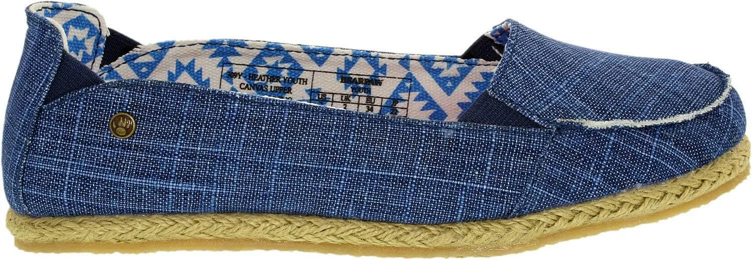BEARPAW Girl's Heather Canvas Ankle-High Loafers & Slip-On