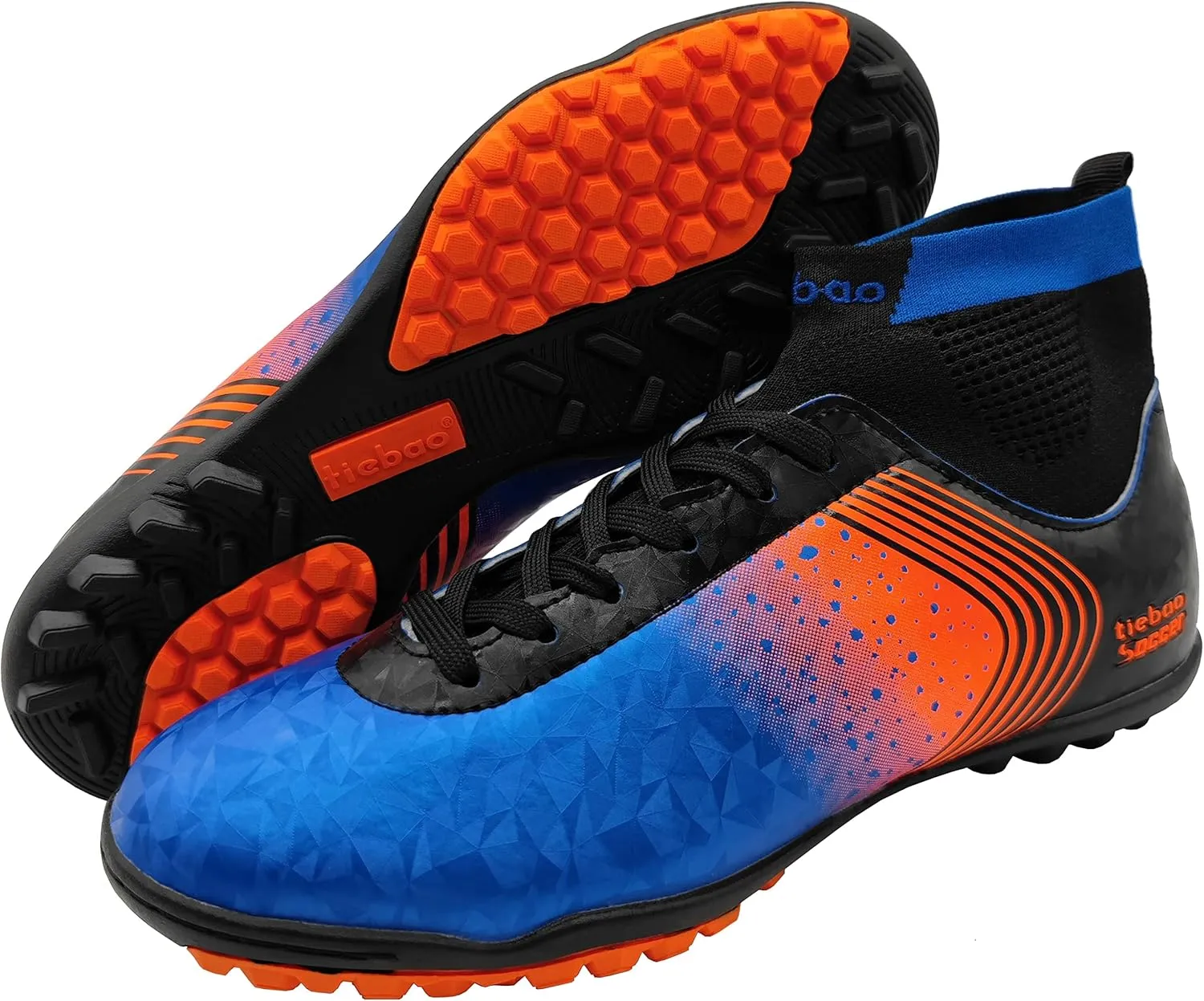 Big Kids Soccer Shoes High-top Sock Football Shoes Firm Ground Outdoor Soccer Cleats Athletic Mens