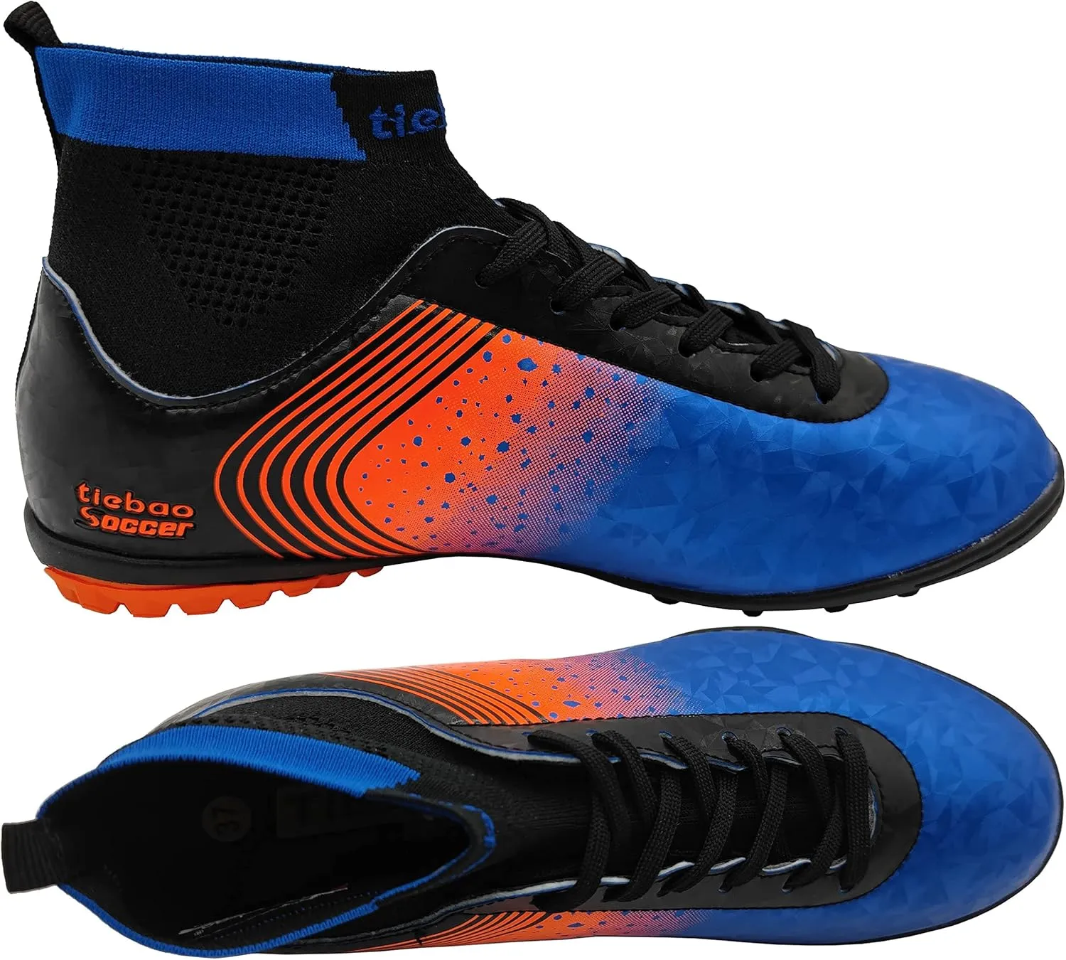 Big Kids Soccer Shoes High-top Sock Football Shoes Firm Ground Outdoor Soccer Cleats Athletic Mens