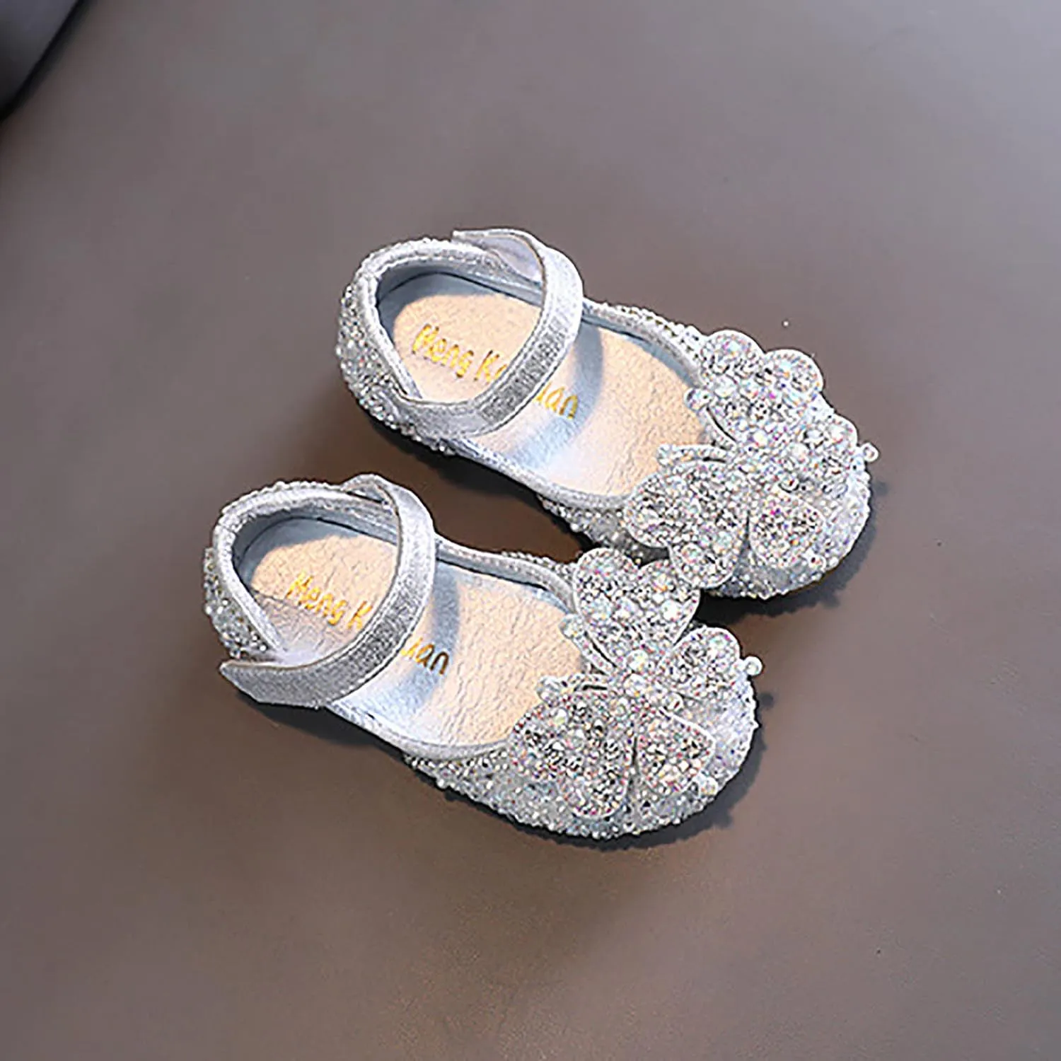 Black Shoes for Girls,Girls Baby Infant Crystal Princess Shoes Bling Pearl Sandals Shoes Kids Dancing Shoes