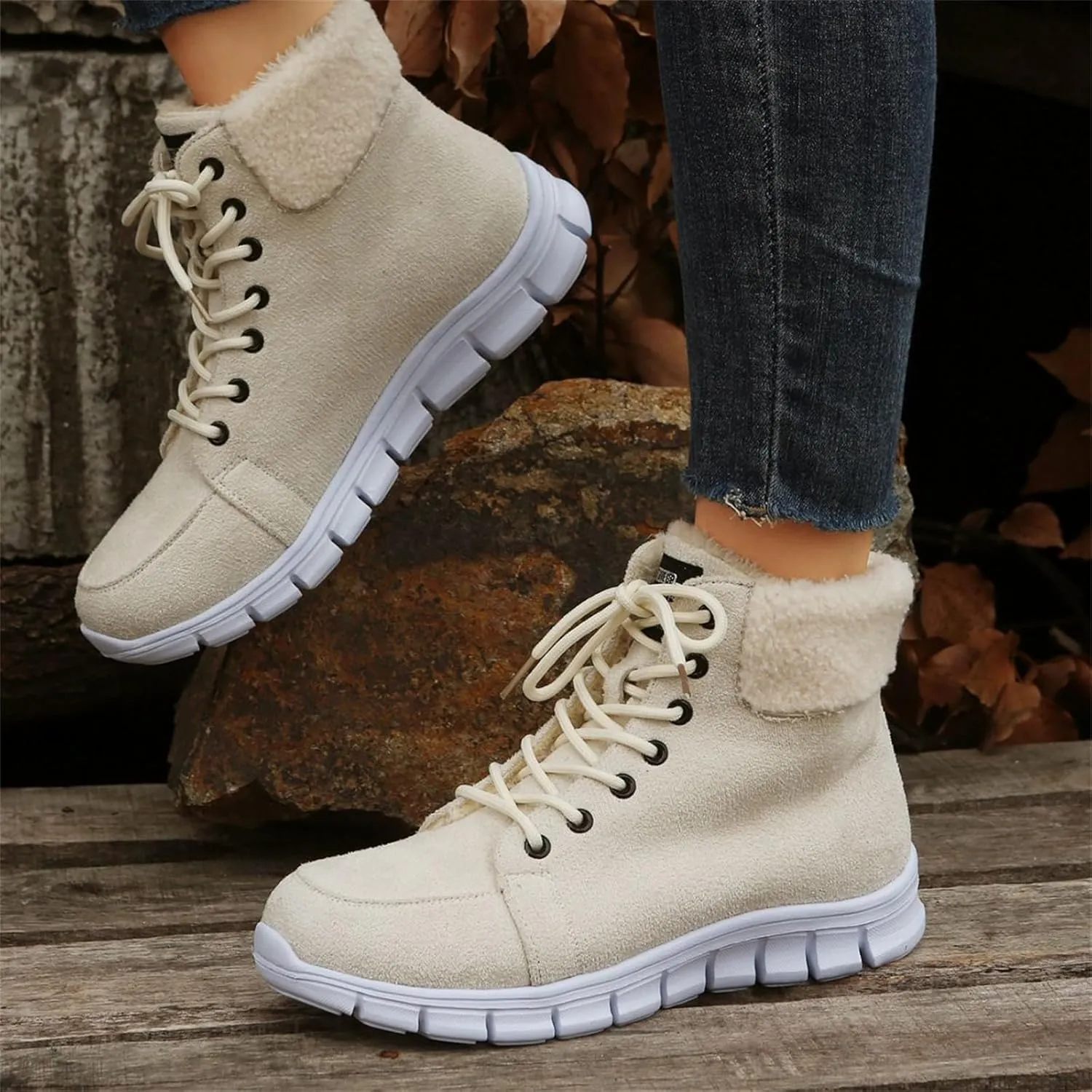 Boots For Women 2024 Ankle Booties Winter Snow Boots Classic Faux Fur Lined Slip On Fashion Casual Warm Loafers Shoes