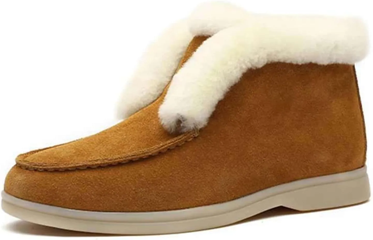Boots For Women Ankle Booties Winter Snow Boots Warm Comfortable Slip On Outdoor Fur Lined Thickening Loafers Shoes