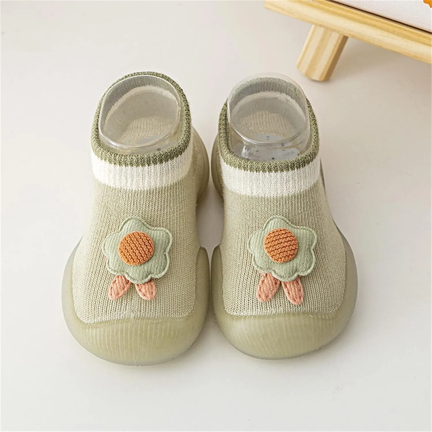 Boy Girl Baby Sock Shoes,0-3 Years Newborn Baby Boys Girls Sock Shoes Cute Cartoon First Walking Shoes Prewalker