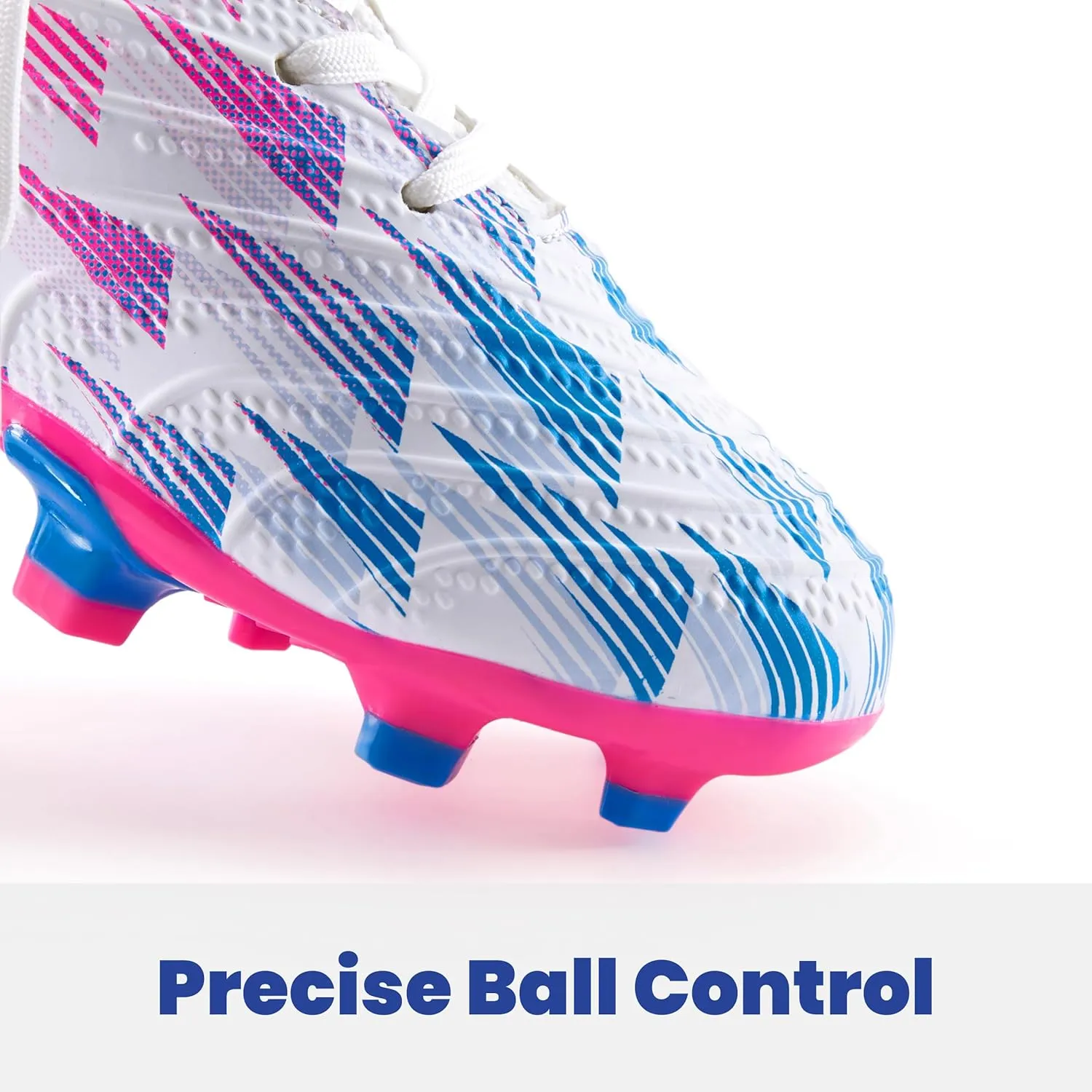Boys Girls Soccer Cleats High Top Lightweight Training Football Shoes Little Big Kid Youth Firm Ground Athletic Outdoor Turf Indoor Lace Up Non-Slip Comfortable Durable Flexible Traction Breathable