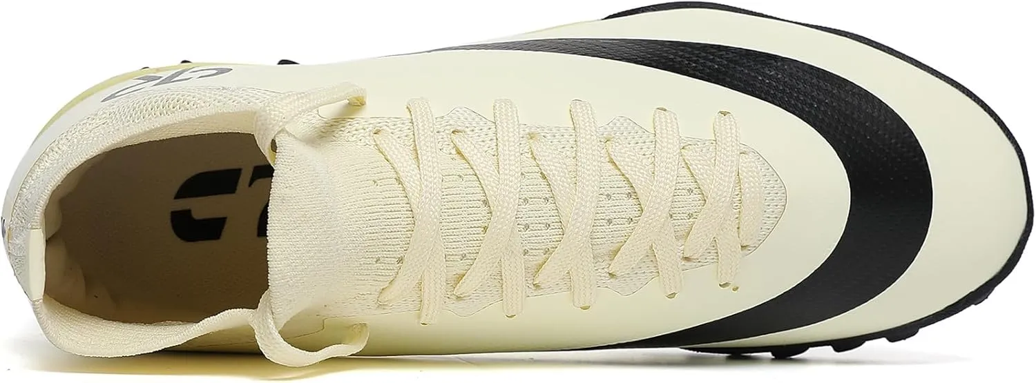 Boys Soccer Shoes Turf Youth Soccer Cleats Kids Spike TF High-Top Football Boots for Outdoor Training Club TF