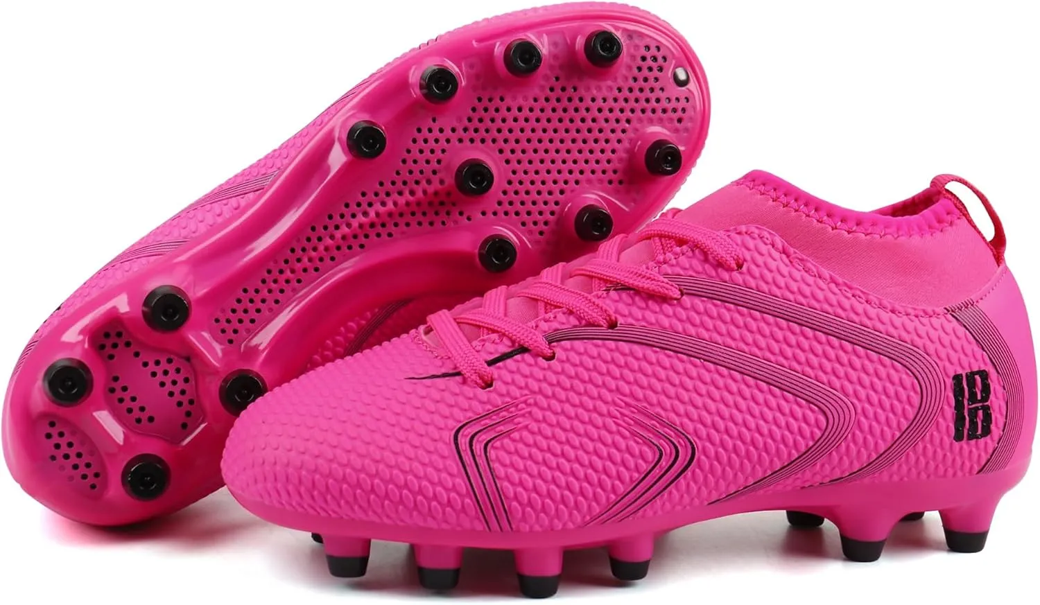 brooman Kids Firm Ground Soccer Cleats Boys Girls Outdoor Football Shoes