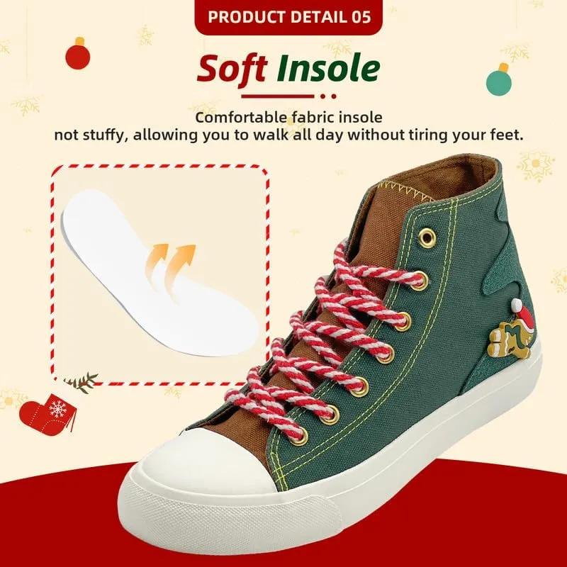 Canvas High Top Shoes for Women Men Fashion High Top Lace Up Sneakers Womens Mens Canvas Shoes Casual Tennis Walking Shoes Comfortable Breathable