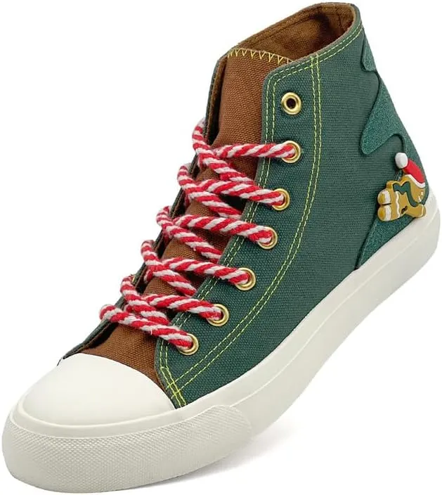 Canvas High Top Shoes for Women Men Fashion High Top Lace Up Sneakers Womens Mens Canvas Shoes Casual Tennis Walking Shoes Comfortable Breathable