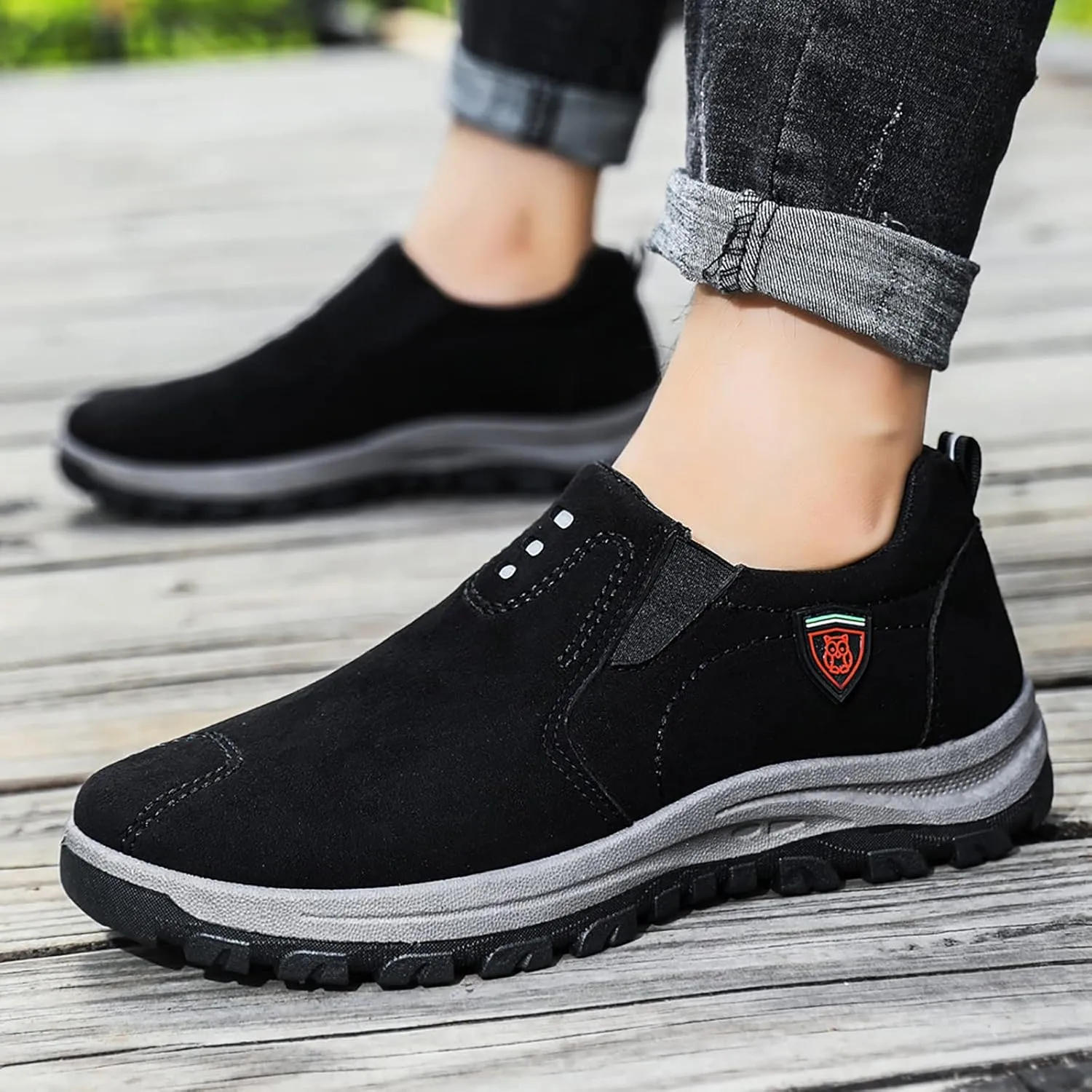 Cathalem Hiking Shoes for Men Comfortable Waterproof Breathable Orthopedic Walking Shoes Sneakers Walking Orthopedic Shoes