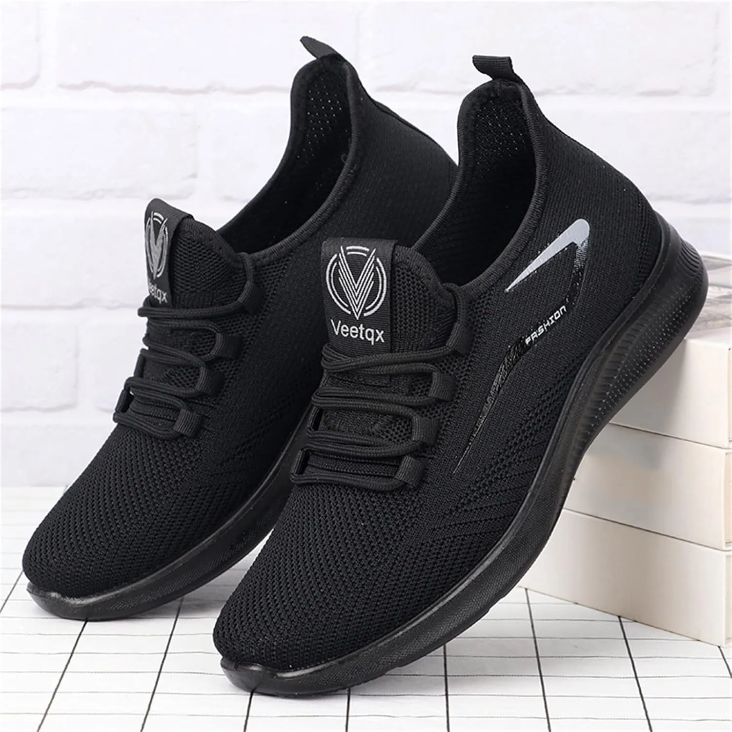 Cathalem Sneakers for Men Slip On Walking Shoes with Arch Support Lightweight Running Sneakers Non Slip Breathable Tennis Shoes
