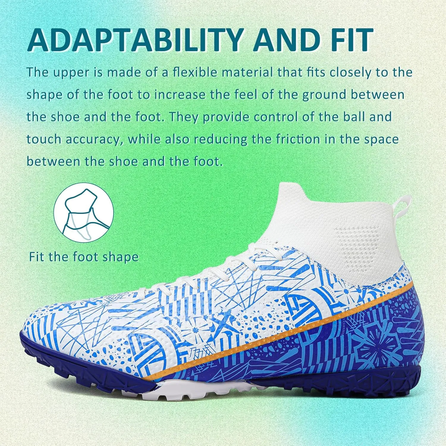 CBUSTER Soccer Cleats Mens Women Indoor Outdoor Soccer Shoes for Big Boy AG/FG