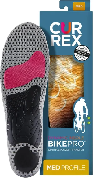 CURREX BikePro Insoles for Cycling, Bicycle & Motorcycle Riding – Arch Support Shoe Inserts w/Metatarsal Pads, Helps Reduce Fatigue   Improve Stability & Fit – for Men & Women – Medium Arch, Large