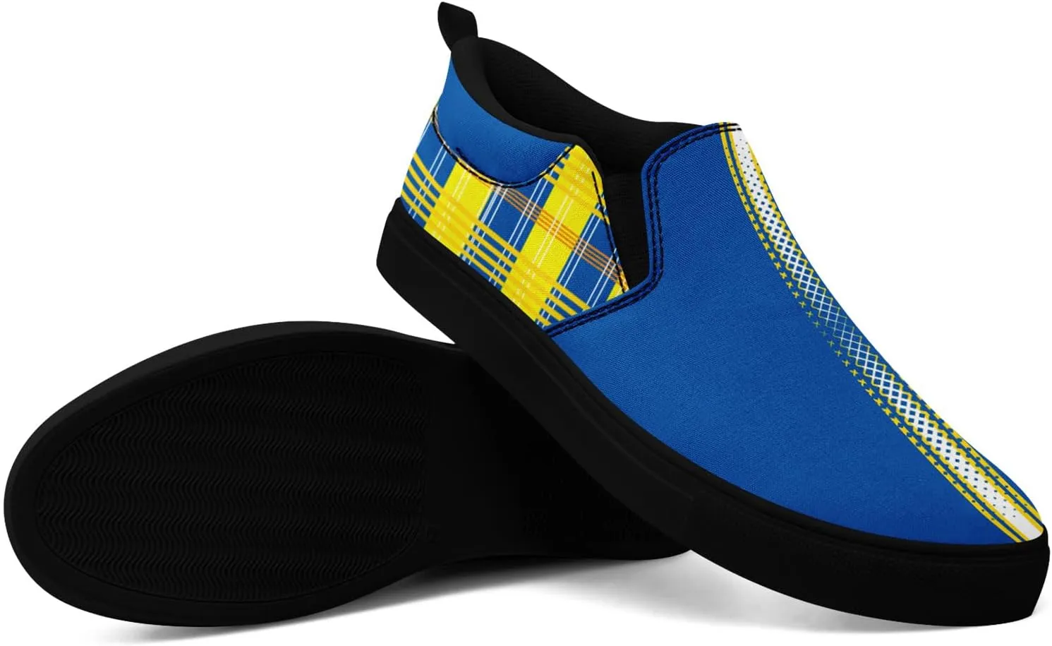 Custom Plaid Slip-On Canvas Shoes Personalized Logo Name Classic Design Comfortable Breathable Casual Summer Sneaker