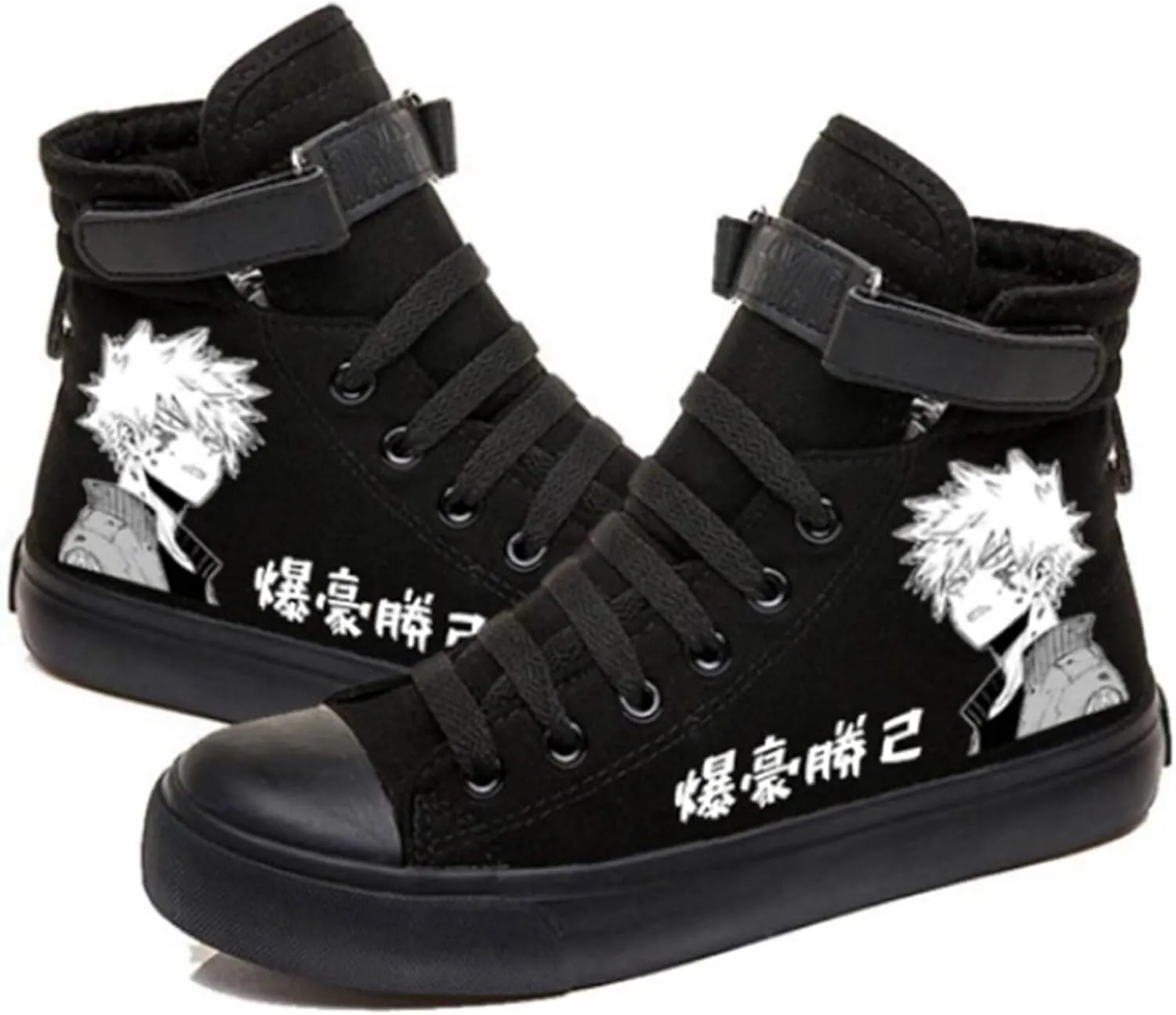 DHSPKN Mha Canvas Shoes Anime Deku Sneakers Izuku Todoroki Cosplay High-Top Shoes