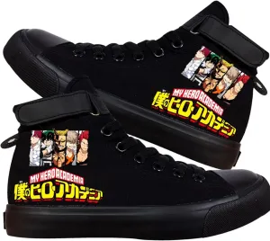 DHSPKN Mha Canvas Shoes Anime Deku Sneakers Izuku Todoroki Cosplay High-Top Shoes