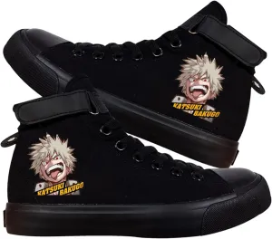DHSPKN Mha Canvas Shoes Anime Deku Sneakers Izuku Todoroki Cosplay High-Top Shoes
