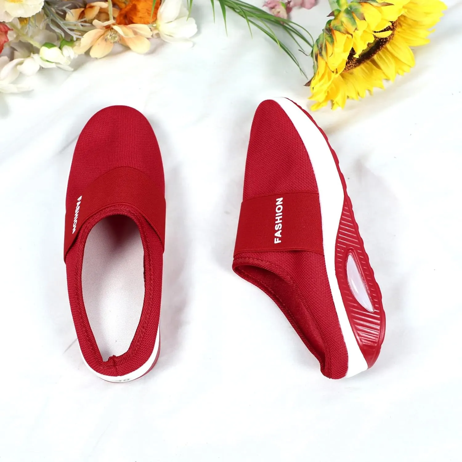 Diabetic Air-Cushion Slip-On Walking Shoes Mules for Women 2025 Casual Mesh Summer Slip-On Breathable Slippers Closed Toe Slides with Arch-Support