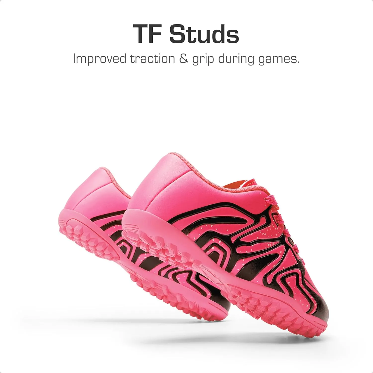 DREAM PAIRS Boys Girls Indoor Turf Soccer Cleats Lace Up Athletic Youth Futsal Football Shoes for Little/Big Kid