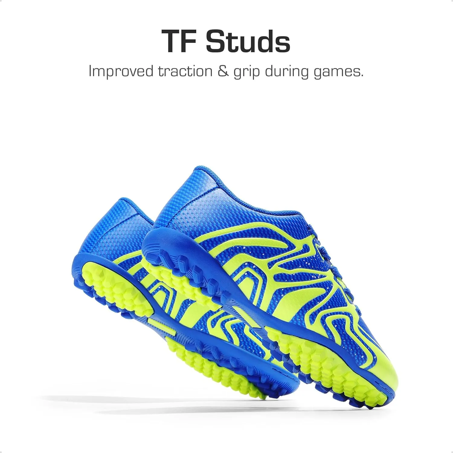 DREAM PAIRS Boys Girls Indoor Turf Soccer Cleats Lace Up Athletic Youth Futsal Football Shoes for Little/Big Kid