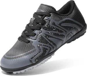 DREAM PAIRS Boys Girls Indoor Turf Soccer Cleats Lace Up Athletic Youth Futsal Football Shoes for Little/Big Kid