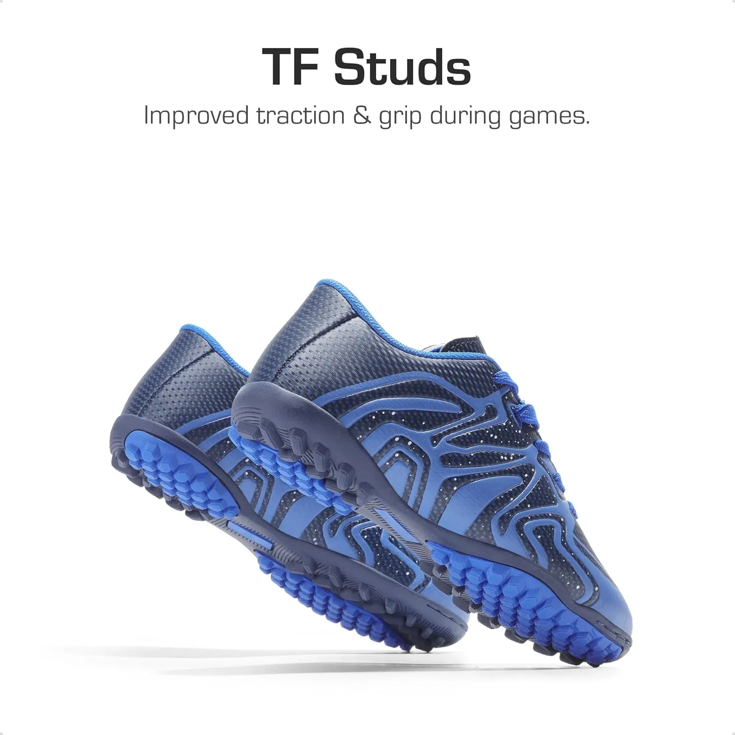 DREAM PAIRS Boys Girls Indoor Turf Soccer Cleats Lace Up Athletic Youth Futsal Football Shoes for Little/Big Kid