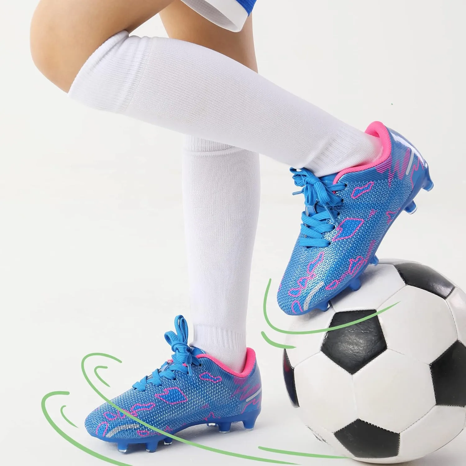 DREAM PAIRS Boys Girls Soccer Cleats Kids Football Shoes for Little/Big Kid