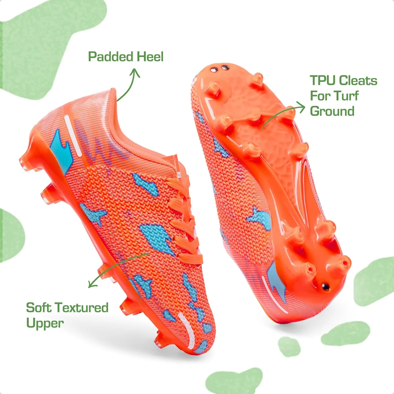 DREAM PAIRS Boys Girls Soccer Cleats Kids Football Shoes for Little/Big Kid