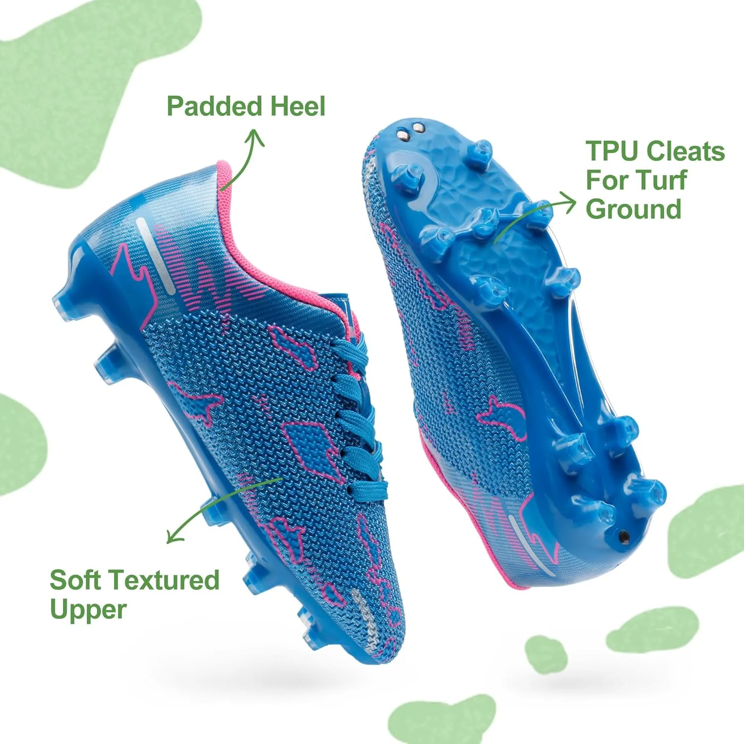 DREAM PAIRS Boys Girls Soccer Cleats Kids Football Shoes for Little/Big Kid