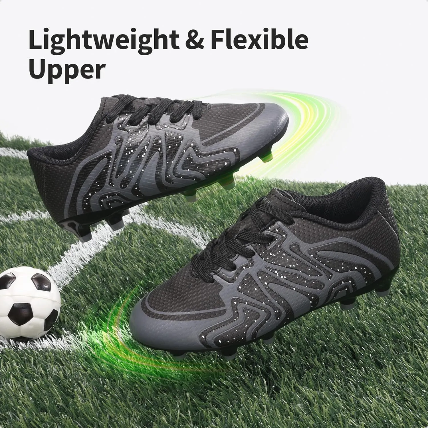 DREAM PAIRS Boys Girls Soccer Cleats Youth Firm Groud Baseball Cleats Sport Athletic Outdoor Trainning Football Shoes for Little/Big Kid