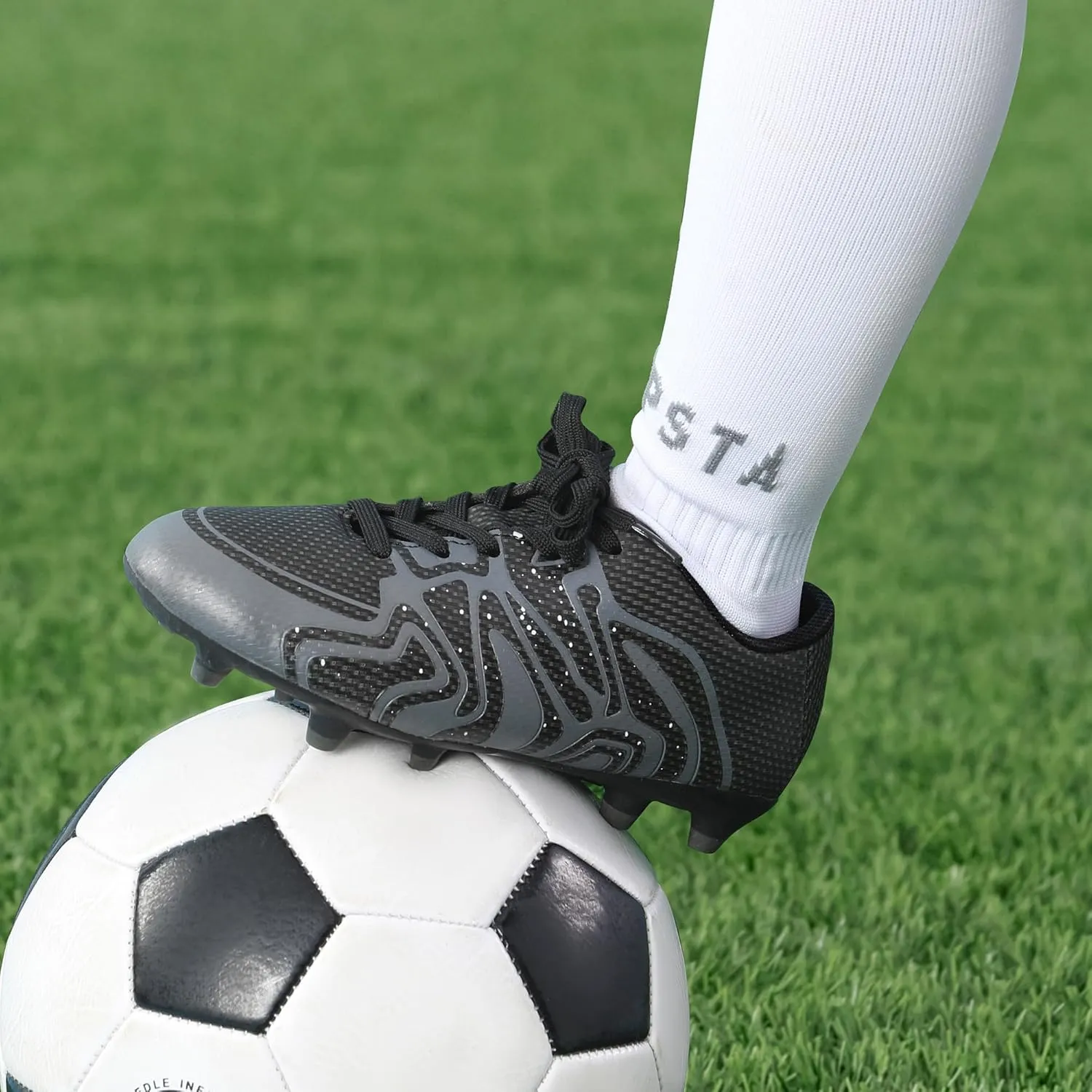 DREAM PAIRS Boys Girls Soccer Cleats Youth Firm Groud Baseball Cleats Sport Athletic Outdoor Trainning Football Shoes for Little/Big Kid