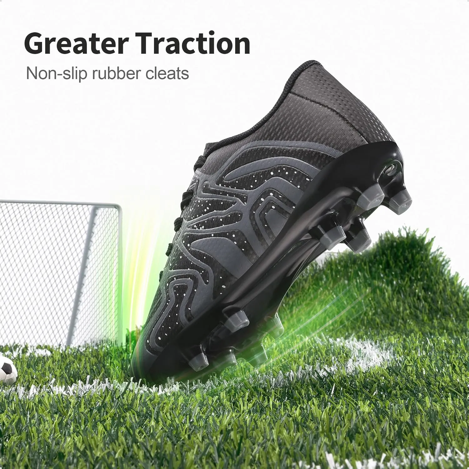 DREAM PAIRS Boys Girls Soccer Cleats Youth Firm Groud Baseball Cleats Sport Athletic Outdoor Trainning Football Shoes for Little/Big Kid
