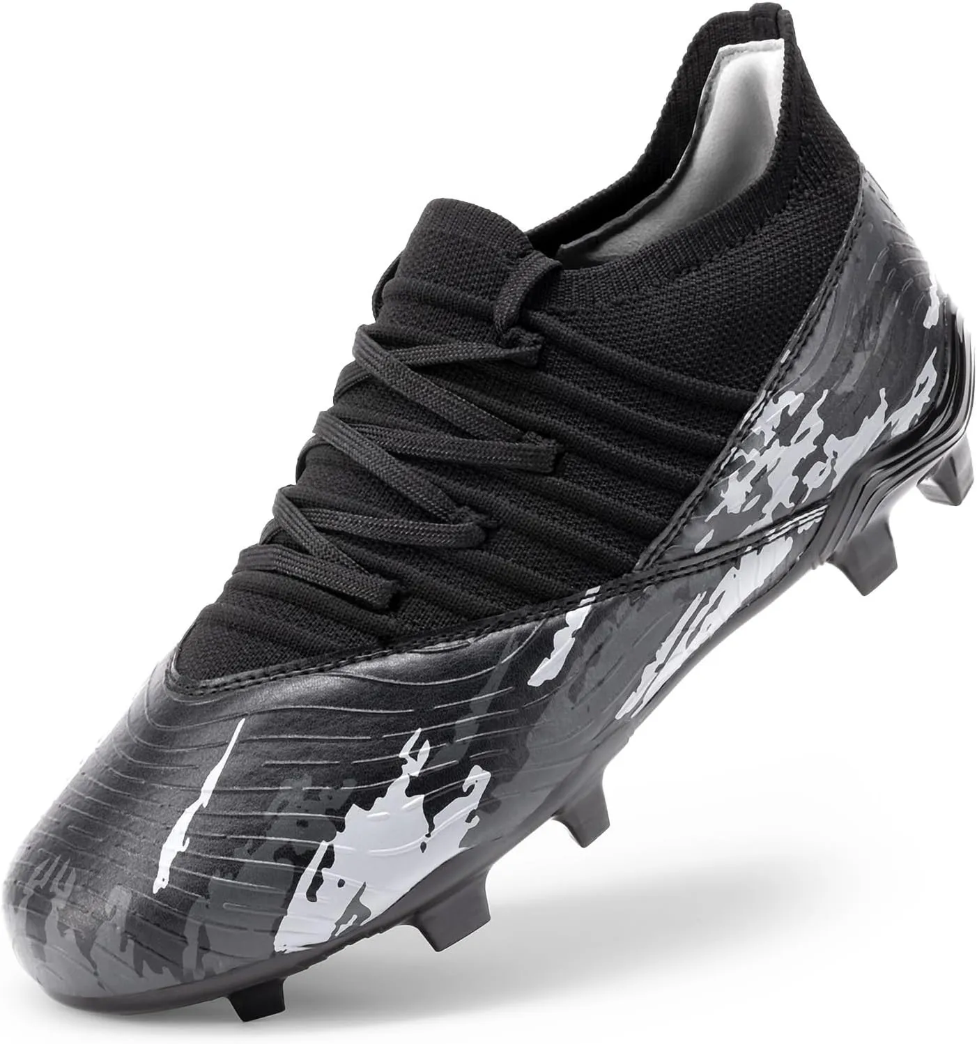 DREAM PAIRS Girls Boys Soccer Cleats Youth Firm Groud Outdoor Sports Athletic Mid-top Football Shoes for Little/Big Kid