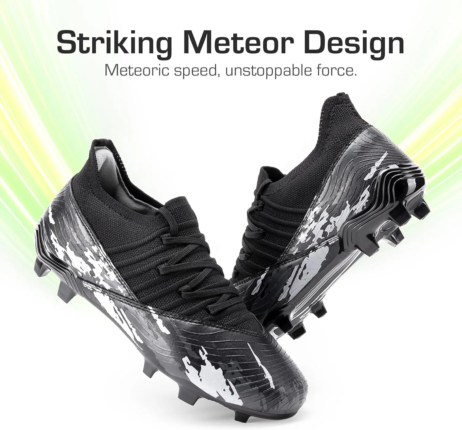 DREAM PAIRS Girls Boys Soccer Cleats Youth Firm Groud Outdoor Sports Athletic Mid-top Football Shoes for Little/Big Kid