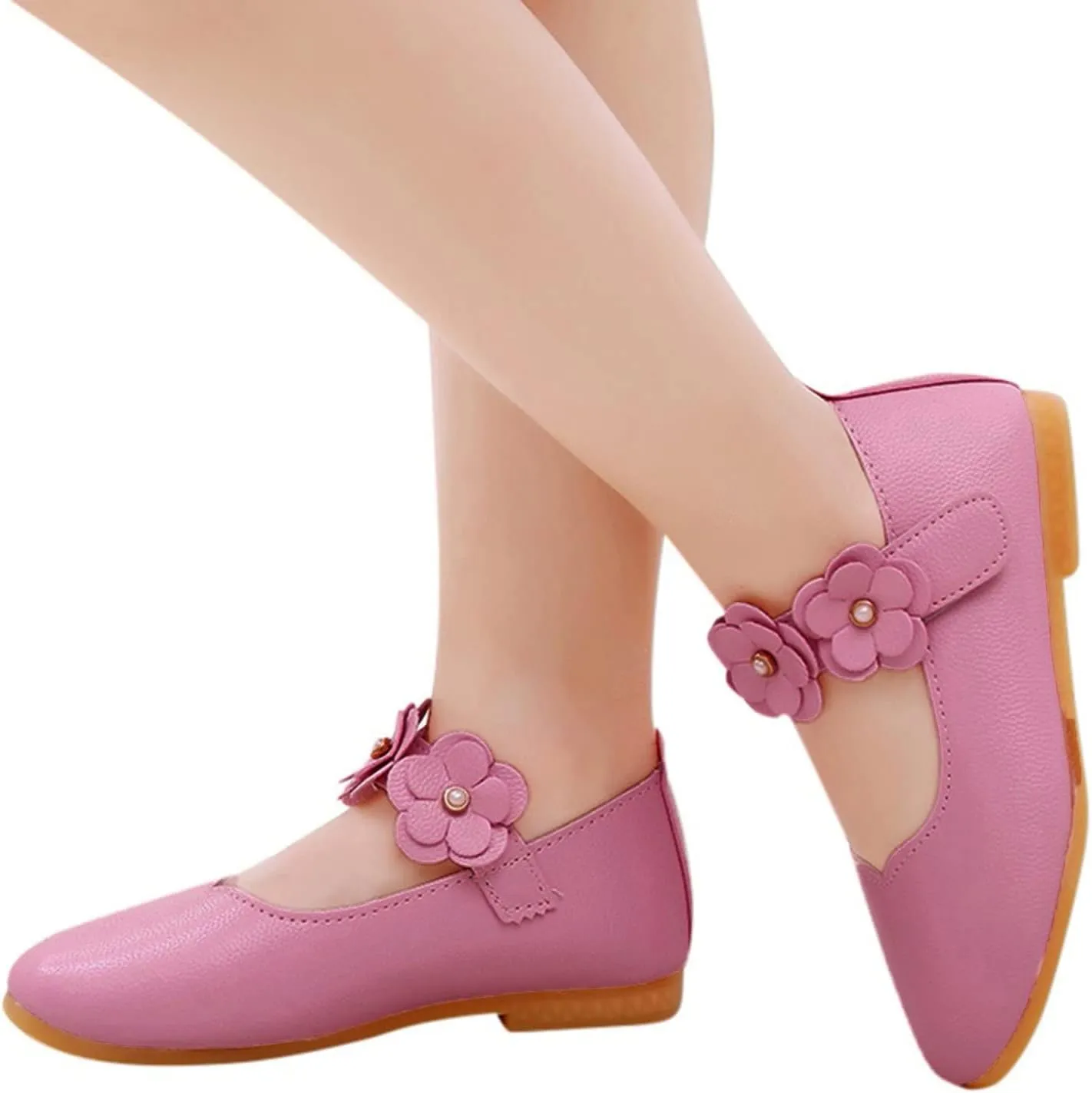 Dress Shoes for Girls,0-12 Years Children Kid Baby Girls Flower Leather Single Shoes Soft Dance Princess Shoes